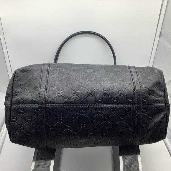 🛍️SOLD ON E..Y🛍️GUCCI Black Guccissima Large Tote/GENDERLESS - Picture 3 of 12